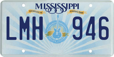 MS license plate LMH946