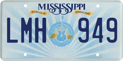 MS license plate LMH949