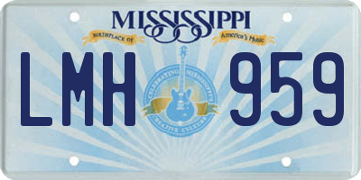 MS license plate LMH959