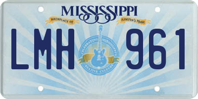 MS license plate LMH961