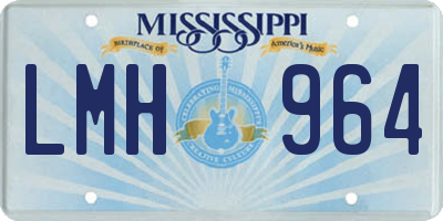 MS license plate LMH964