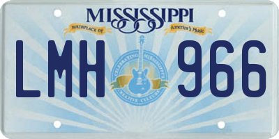 MS license plate LMH966