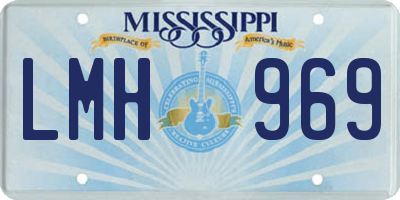 MS license plate LMH969