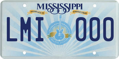 MS license plate LMI000