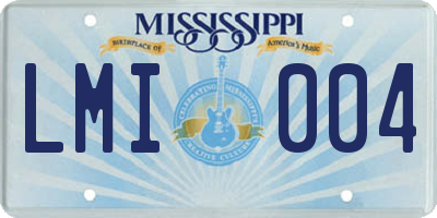 MS license plate LMI004
