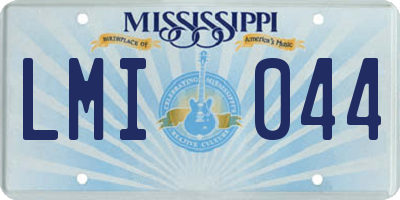 MS license plate LMI044