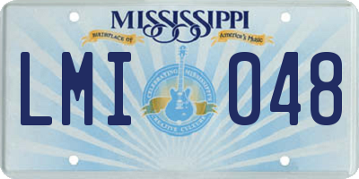 MS license plate LMI048