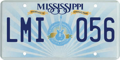 MS license plate LMI056