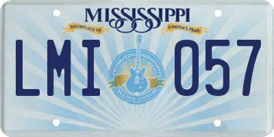 MS license plate LMI057