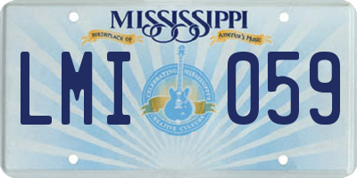 MS license plate LMI059