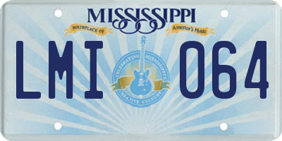 MS license plate LMI064