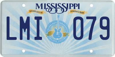 MS license plate LMI079