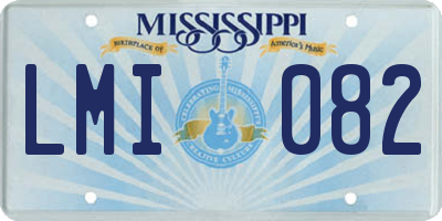 MS license plate LMI082