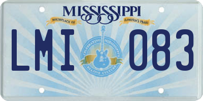 MS license plate LMI083