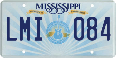MS license plate LMI084