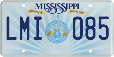 MS license plate LMI085
