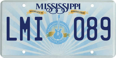 MS license plate LMI089