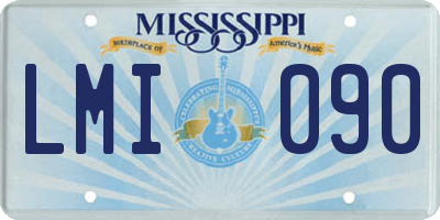 MS license plate LMI090