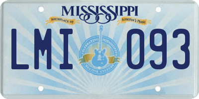 MS license plate LMI093