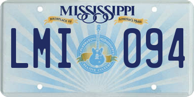 MS license plate LMI094