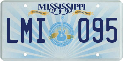 MS license plate LMI095