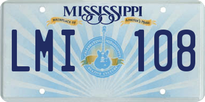 MS license plate LMI108