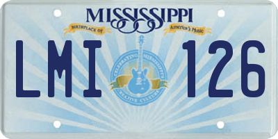 MS license plate LMI126