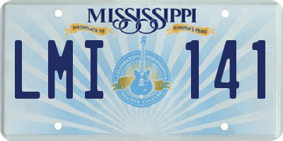 MS license plate LMI141