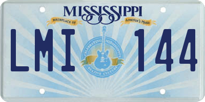 MS license plate LMI144