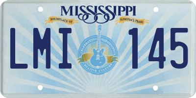 MS license plate LMI145