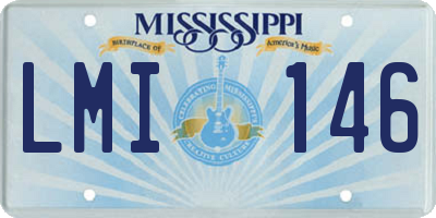 MS license plate LMI146