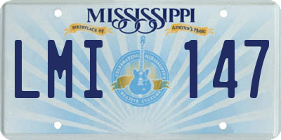 MS license plate LMI147