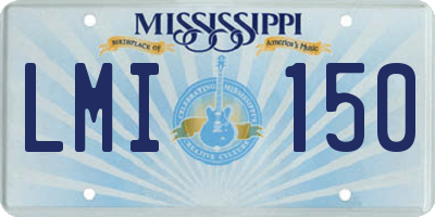 MS license plate LMI150