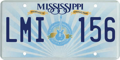 MS license plate LMI156