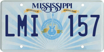 MS license plate LMI157