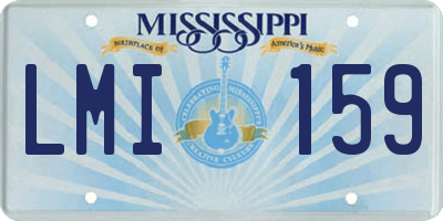 MS license plate LMI159