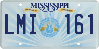 MS license plate LMI161