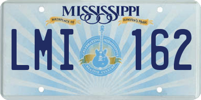 MS license plate LMI162