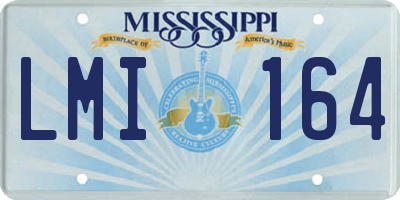 MS license plate LMI164