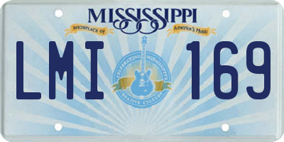 MS license plate LMI169