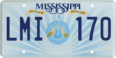 MS license plate LMI170