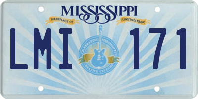 MS license plate LMI171