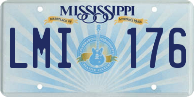 MS license plate LMI176