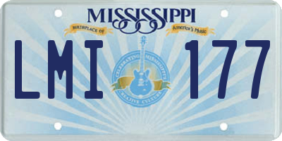 MS license plate LMI177