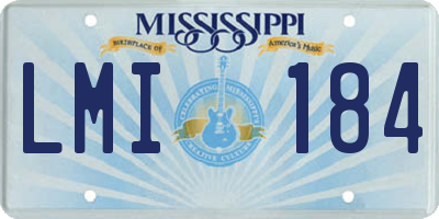 MS license plate LMI184