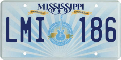 MS license plate LMI186