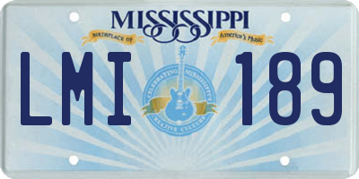 MS license plate LMI189