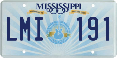 MS license plate LMI191