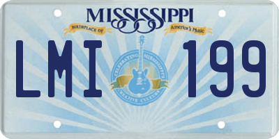 MS license plate LMI199
