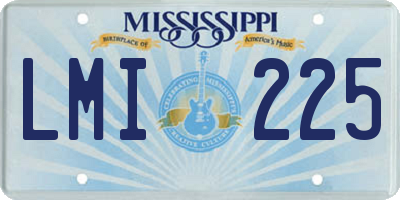 MS license plate LMI225